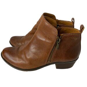 Lucky Brand Basel Toffee Brown Leather Ankle Booties LK-BASEL Womens 8.5M 39